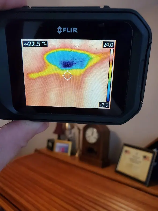 Thermal imaging inspection for water damage in Harvard